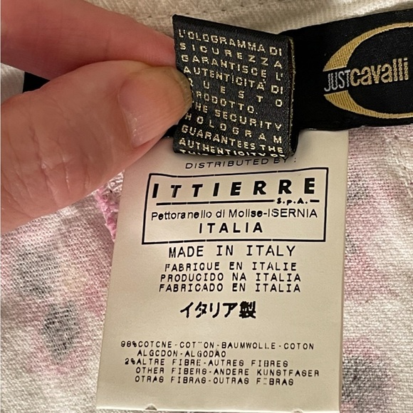 ROBERTO CAVALLI Vintage Orchid Jeweled Sea Life Gored Sexy Denim Skirt U… - Picture 11 of 15